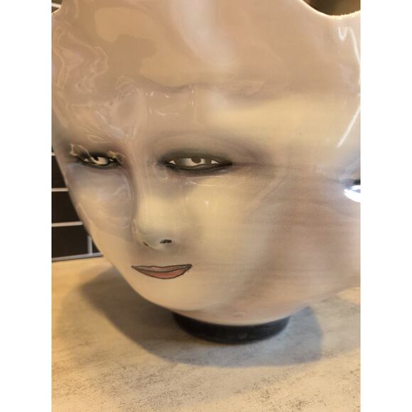 Bing Gleitsman Porcelain 3D Four Faced Bowl/Vase Post Modern Oddities Décor EUC - Picture 11 of 16